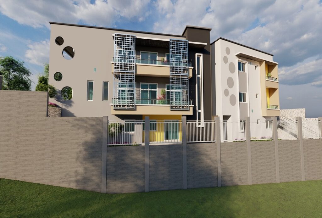 Construction d'un immeuble R+1 avec Rez de jardin