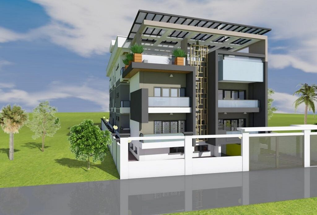 Construction of a R+3 building with basement